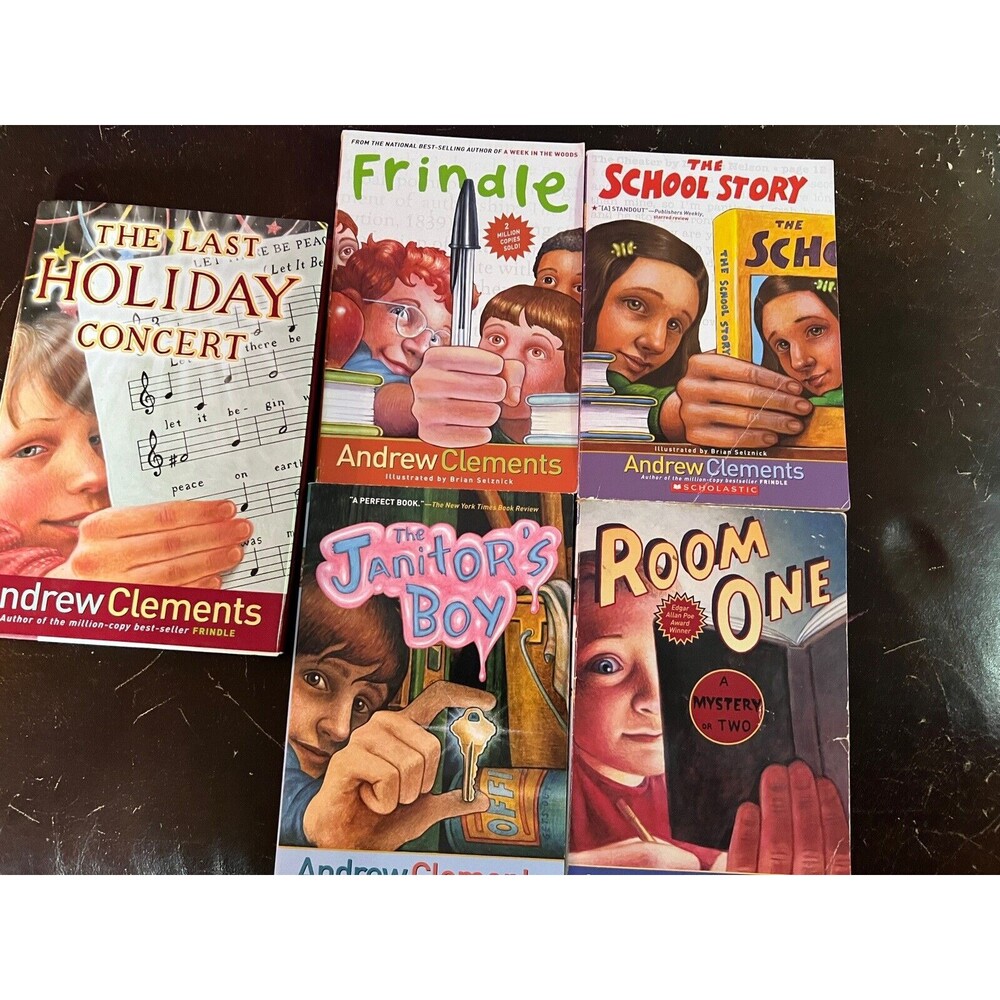Andrew Clements Hardback/Paperback Frindle Room One Summer Reading 5 Book Lot